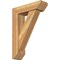 Ekena Millwork Traditional Slat Rough Sawn Bracket w/ Offset Brace, Western Red Cedar, 6"W x 20"D x 28"H BKT0604X20X28TRA06RWR - alternate 1